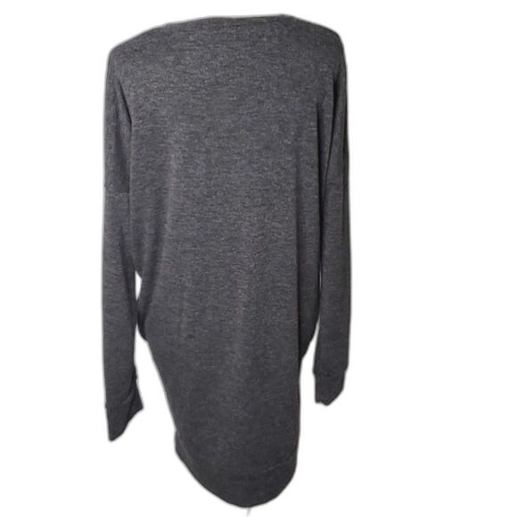 V-Neck Sweater by Bellamie  Gray with pockets Oversized Large - Picture 3 of 5